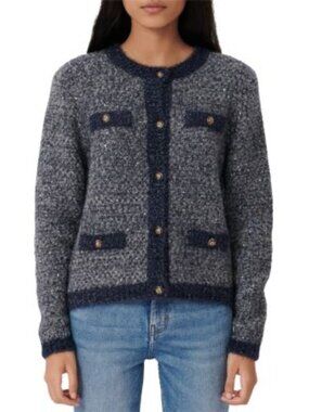 MAJE Mission metallic sequin knit jacket